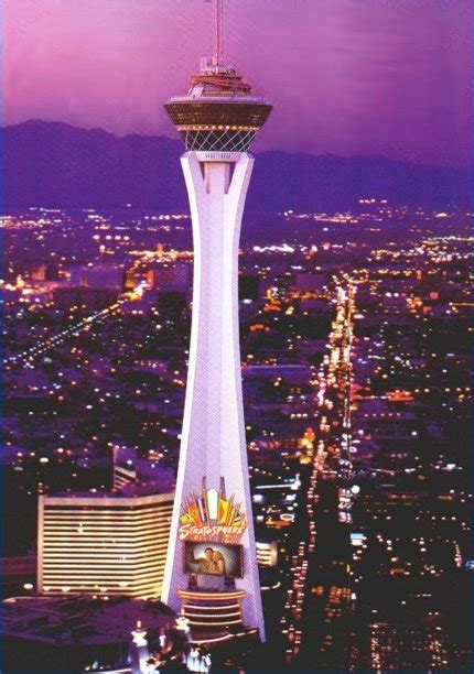 Stratosphere Tower, Las Vegas, Nevada. The observation deck at the top ...