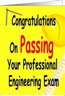 Passing The Professional Engineering Exam Congratulations Cards from Greeting Card Universe