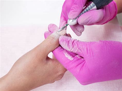 Hardware Manicure. Removal of Old Gel Varnish Stock Image - Image of beauty, elegance: 95924711