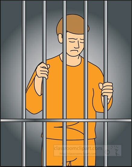 Law and Legal Clipart-behind prison bars