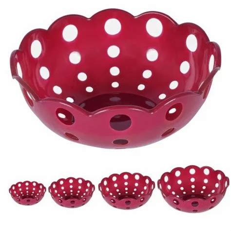 Magenta Plastic Fruit Basket Set, For Kitchen at Rs 175/piece in Surat ...