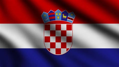 Croatia flag blowing in the wind. Full page Croatiaflag waving in the ...