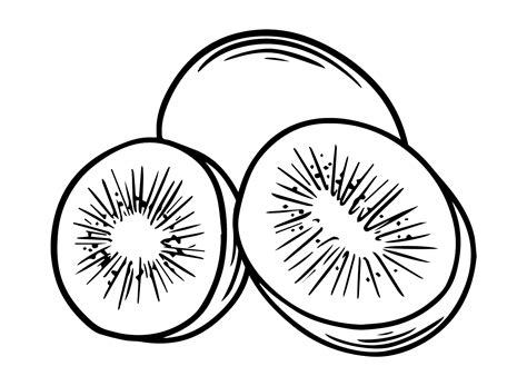 Images Kiwi Fruit Coloring Page - Free Printable Coloring Pages