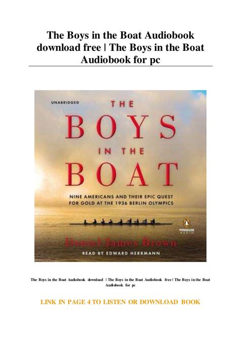 The Boys in the Boat Audiobook download free | The Boys in the Boat Audiobook for pc