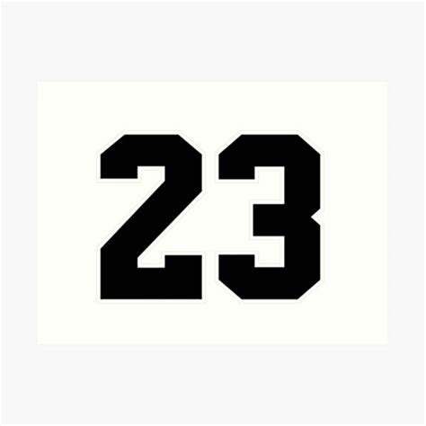 "NUMBER 23 IN BLACK" Art Print by ditar847758 | Redbubble