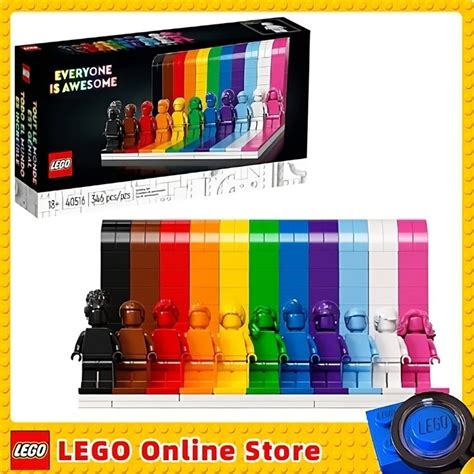 Order Now! LEGO Everyone Is Awesome 11 Monochrome Minifigures with Color Hairstyle Against ...