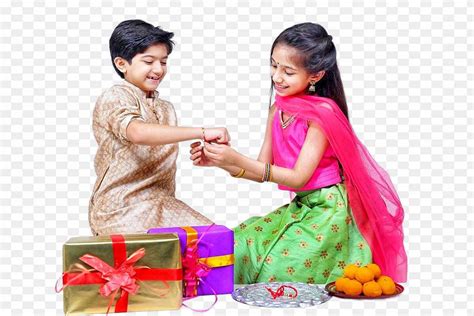 Raksha Bandhan brother sister PNG transparent images