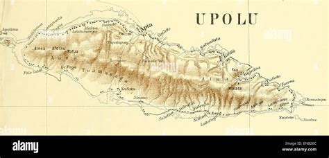 PEIP(1910) Map of Upolu Island, Samoa Stock Photo - Alamy