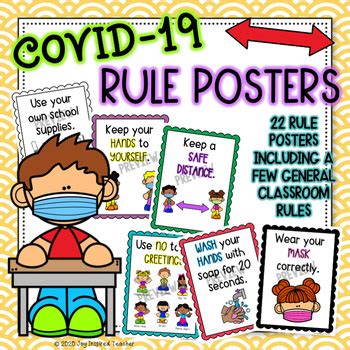 COVID-19 Classroom Safety and Rule Posters by Joy Inspired Teacher - Amy Lee