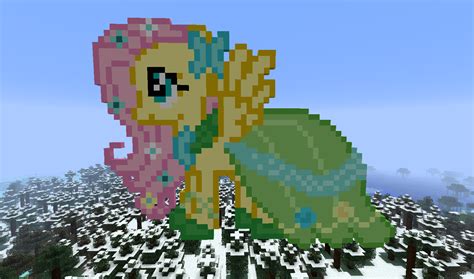 Fluttershy in gala dress in minecraft by Dutchcrafter on DeviantArt