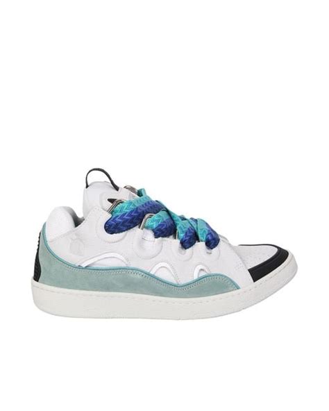 Lanvin Leather Curb Sneakers With A Contemporary Design With ...