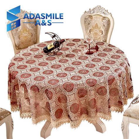 Adasmile Crochet Floral Elegant Round Lace Table Cloth Table Cover ...