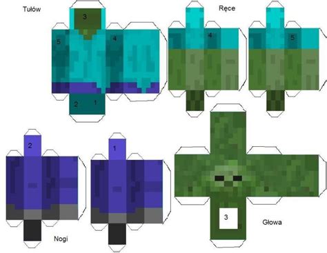 Minecraft Papercraft Utility Pack Papercraft Chibi Zombie Papercraft ...