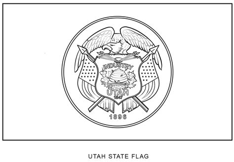 Flag of Utah coloring page - Download, Print or Color Online for Free