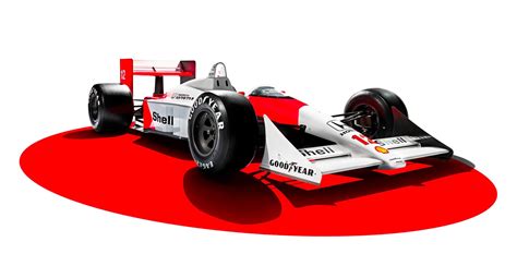 race Cars, Formula 1, McLaren F1, Honda, CGI, White Background, McLaren MP4 4, 1988, Ayrton ...