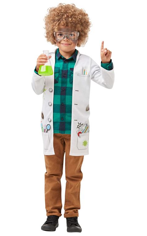 Rubie's Official Mad Scientist Jacket Fancy Dress, Lab Doctor Uniform ...