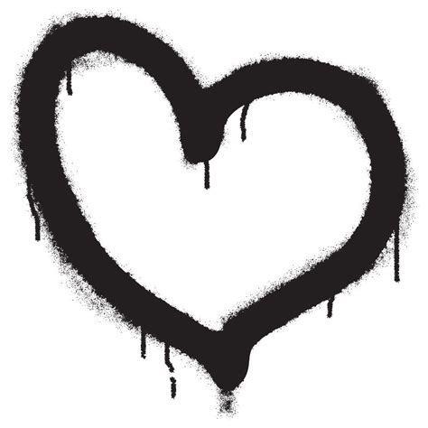 spray símbolo de coração grafite isolado no fundo branco. 17125166 Vetor no Vecteezy
