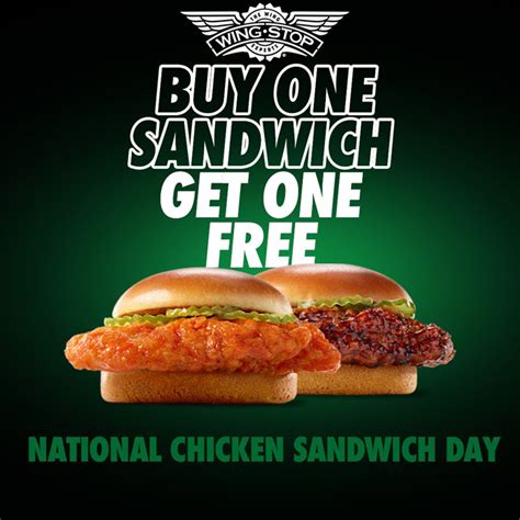 Wingstop BOGO Deal for National Chicken Sandwich Day