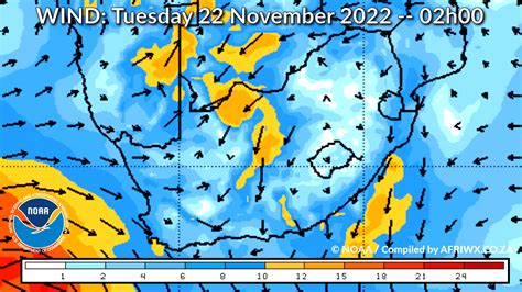 Southern Africa Weather Forecast Maps Tuesday 22 November 2022 - AfriWX