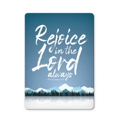 Rejoice In the Lord Always, Philippians 4:4 Bible Verse Fridge Magnet ...