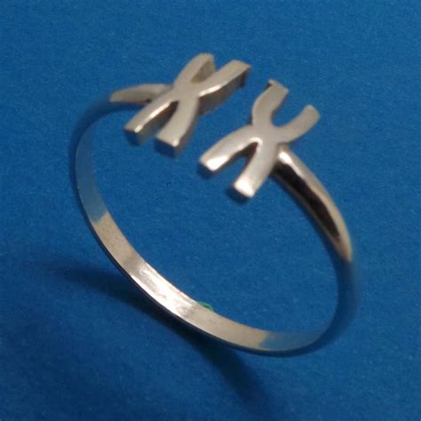 Silver XX Male Chromosome Ring - Science Chemistry Biology DNA Ring - Statement - Rings