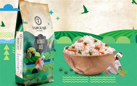 Tanoush Organic Rice Branding and Packaging on Behance