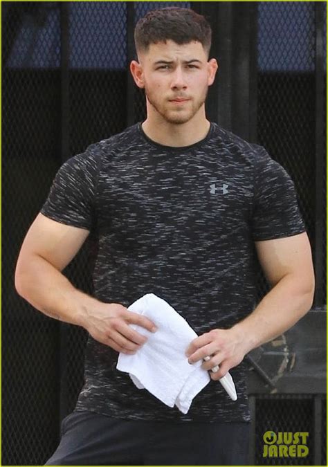 Full Sized Photo of nick jonas shows muscle after workout 01 | Nick ...