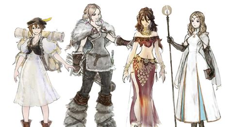 Octopath Traveler Concept Art & Characters