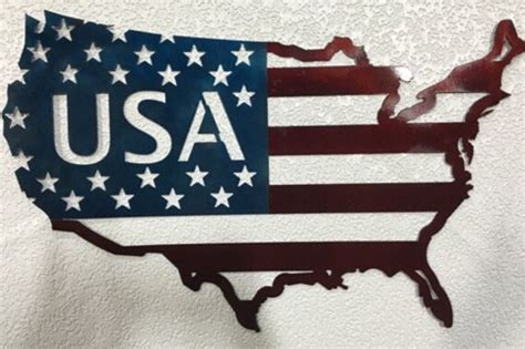 Custom Metal Sign USA American Flag Sign