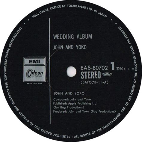 Wedding album by John Lennon & Yoko Ono, LP Box set with londonbus ...