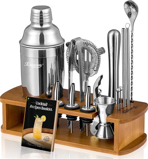 Cocktail Shaker Set Bartender Kit with Stand - The Gifter Compass