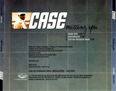 highest level of music: Case - Missing You-(Promo_CDS)-2000-hlm