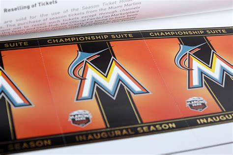 Miami Marlins Inaugural Season Tickets on Behance