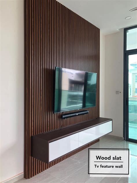 Wool slat TV feature wall | Feature wall living room, Bedroom tv wall, Tv feature wall