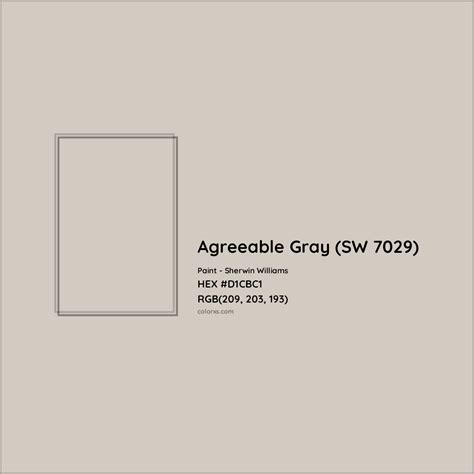 Agreeable Gray (SW 7029) Complementary or Opposite Color Name and Code ...