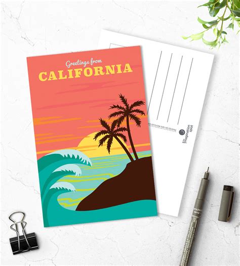 California state postcards - The Imagination Spot