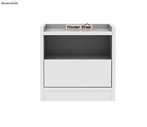 Buy Venice Mango Wood Bedside Table With Storage (White Finish) Online in India at Best Price ...