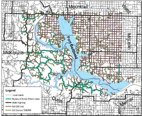 The final road map for Fort Berthold Reservation. | Download Scientific ...