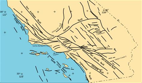 Southern California Earthquake Fault Line Map