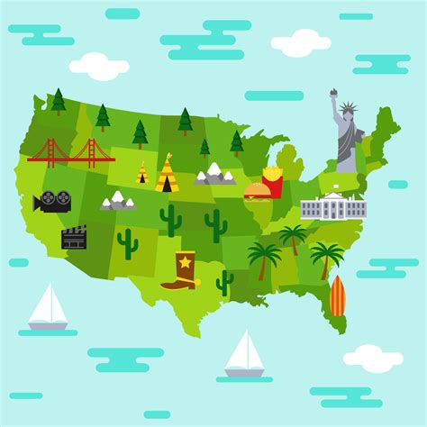 United States Landmarks Map
