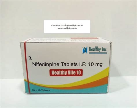 Healthynife Nifedipine Tablets 10 Mg at Rs 11.5/strip of 1 tablet in Mumbai | ID: 23521799955