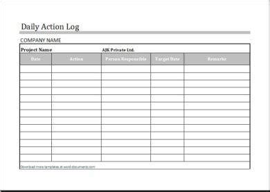 Daily Work Log - 12+ Examples, Format, Word, Excel, Pages, Numbers, Google Docs, Google Sheets ...