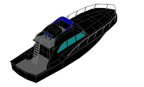 3d modern boat design of AutoCAD File - Cadbull