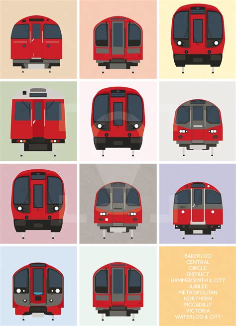 London Underground Tube Trains - Limited Edition Giclée Art Print - Place in Print ...