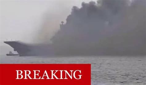 Huge Fire breaks out on Russia’s only Aircraft Carrier Admiral ...