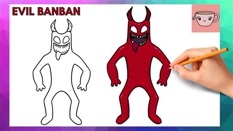 How To Draw Evil Banban - Garten of Banban | Easy Step By Step Drawing Tutorial - YouTube