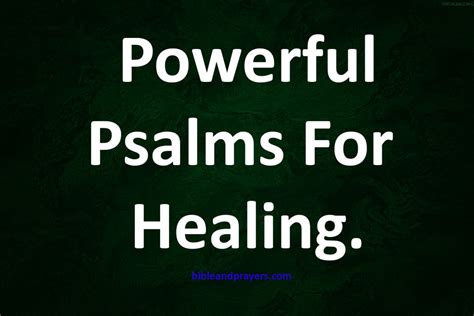 Powerful Psalms For Healing-Bibleandprayers.com