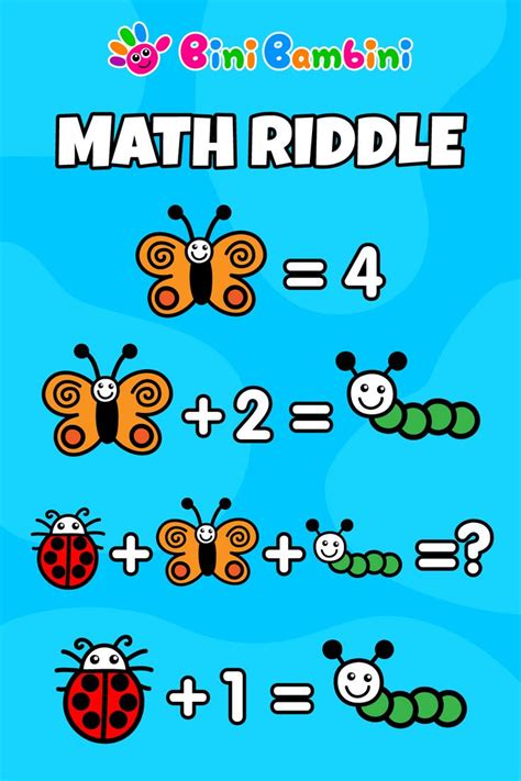 Math Riddles for Kids | Logic games for kids, Kids app, Math riddles