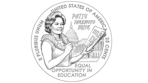 New quarter design honors former US representative Patsy Mink