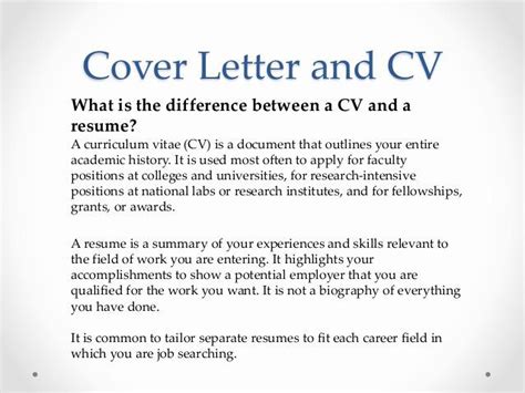 Cv Vs Cover Letter ~ Resume Letter